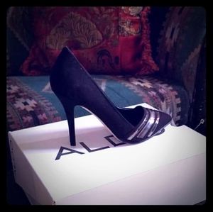 Aldo Black Suede Dress Shoes